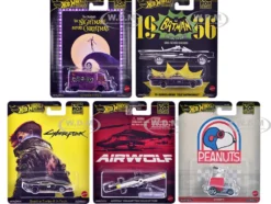 Pop Culture 2025 5 piece Set M "Premium Series" Diecast Model Cars by Hot Wheels