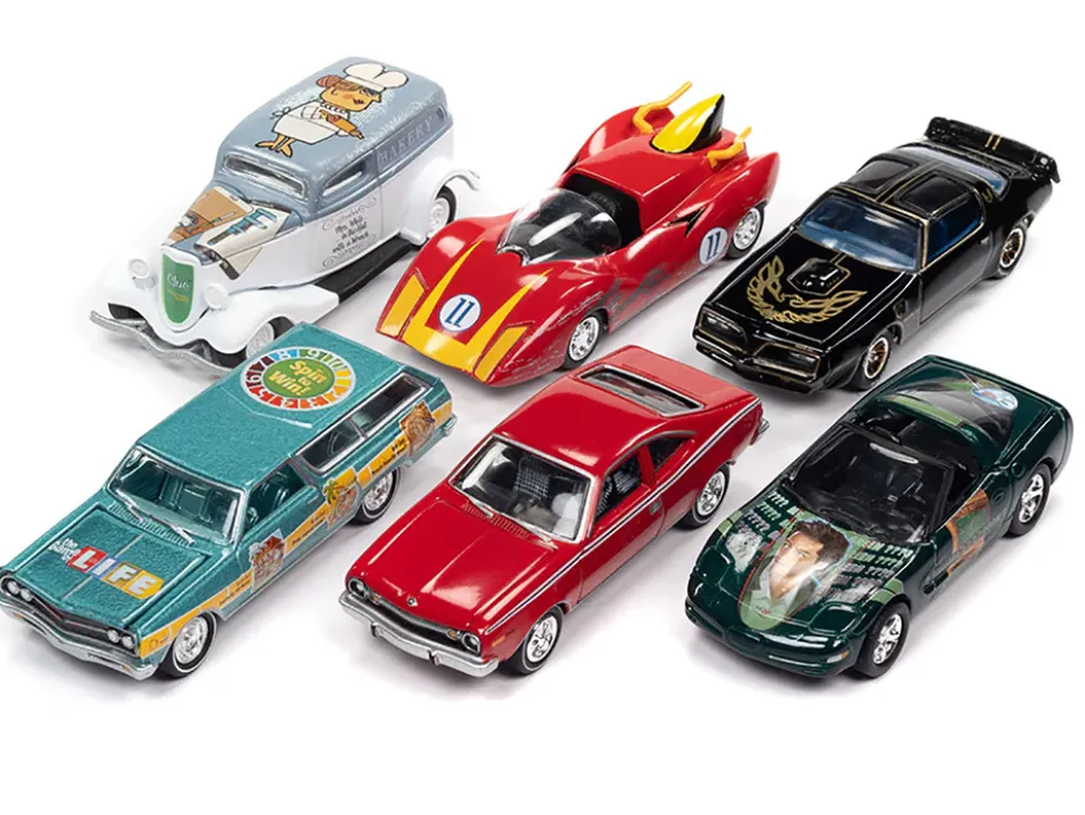 Pop Culture 2022 Set 6 Cars Release 4 1/64 Diecast Model Cars Johnny Lightning JLPC009