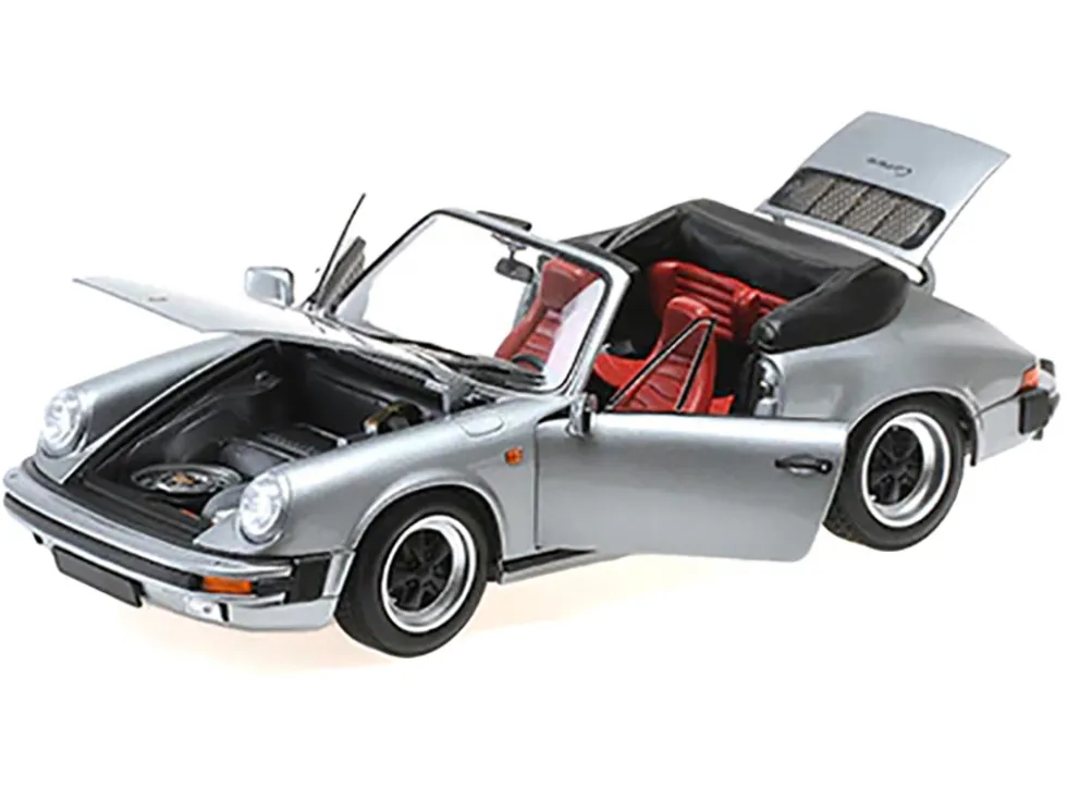 1983 Porsche 911 Carrera Cabriolet 3.2 Gray Metallic 1/18 Diecast Model Car by Minichamps