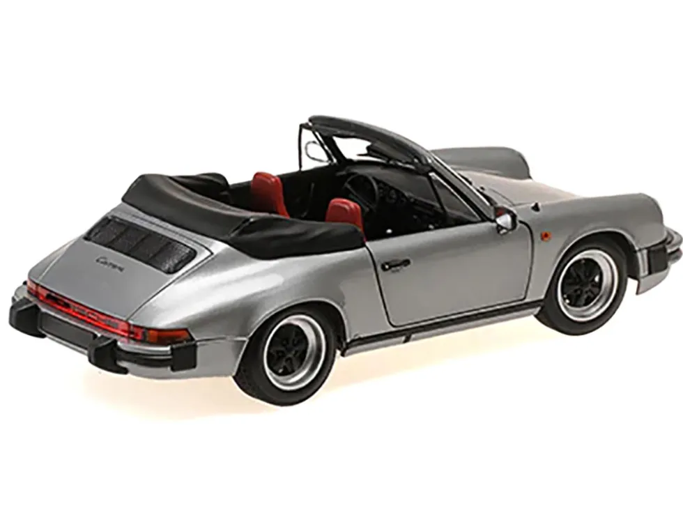 1983 Porsche 911 Carrera Cabriolet 3.2 Gray Metallic 1/18 Diecast Model Car by Minichamps