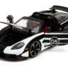 Porsche Carrera GT Convertible #05 Black with White Graphics "Hyper-Spec" Series 1/24 Diecast Model Car by Jada
