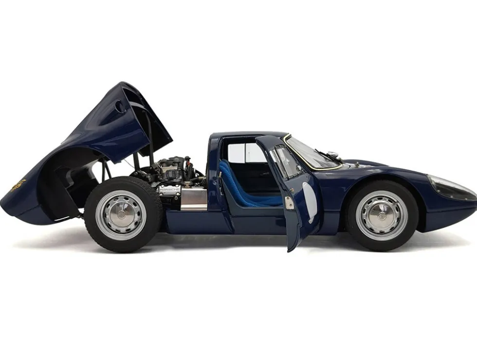 Porsche 904 Carrera GTS Dark Blue with White Stripe "Bonhams Scottsdale Auction 2017" Limited Edition to 1000 pieces Worldwide 1/18 Diecast Model Car by CMC