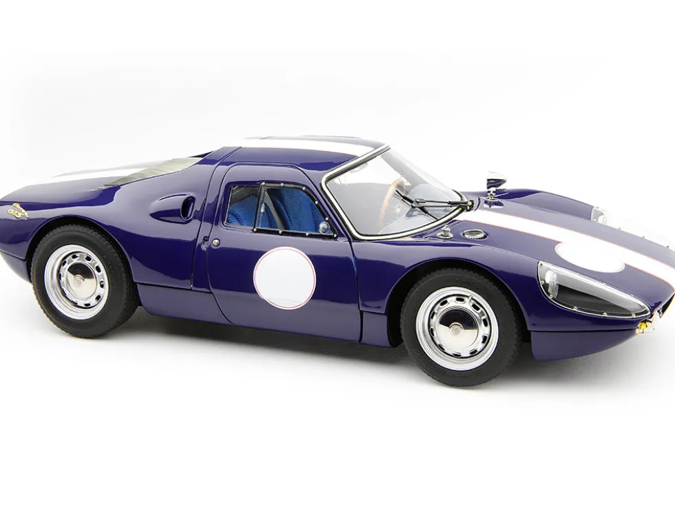 Porsche 904 Carrera GTS Dark Blue with White Stripe "Bonhams Scottsdale Auction 2017" Limited Edition to 1000 pieces Worldwide 1/18 Diecast Model Car by CMC