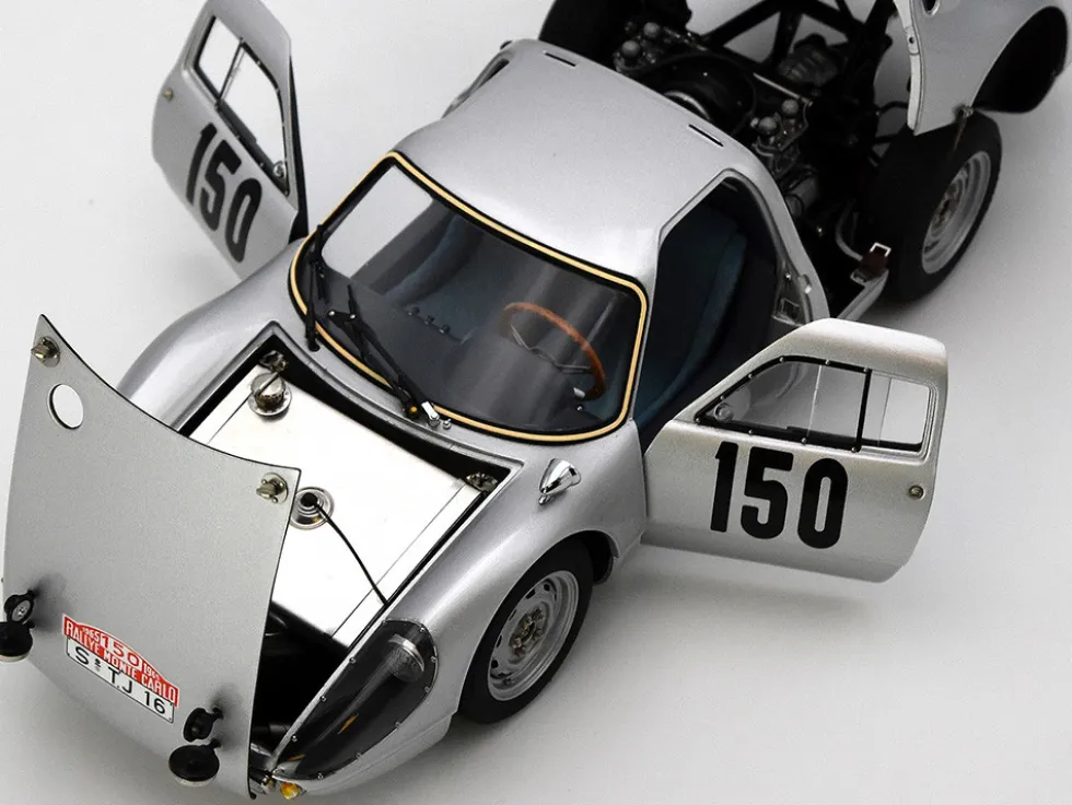Porsche 904 Carrera GTS #150 Eugen Bohringer - Rolf Wutherich 2nd Place "Rallye Monte Carlo" (1965) Limited Edition to 1500 pieces Worldwide 1/18 Diecast Model Car by CMC