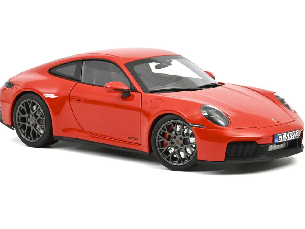 2024 Porsche 911 Carrera 4 GTS Guards Red 1/18 Diecast Model Car by Norev