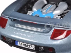 Porsche Carrera GT Silver with Black Interior 1/18 Diecast Model Car Motormax 73163