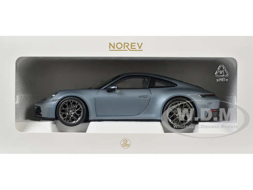 2024 Porsche 911 Carrera Polar Silver Metallic 1/18 Diecast Model Car by Norev