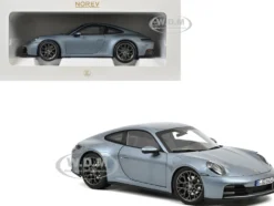 2024 Porsche 911 Carrera Polar Silver Metallic 1/18 Diecast Model Car by Norev