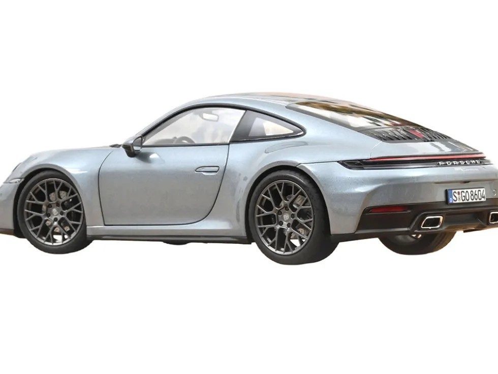 2024 Porsche 911 Carrera Polar Silver Metallic 1/18 Diecast Model Car by Norev