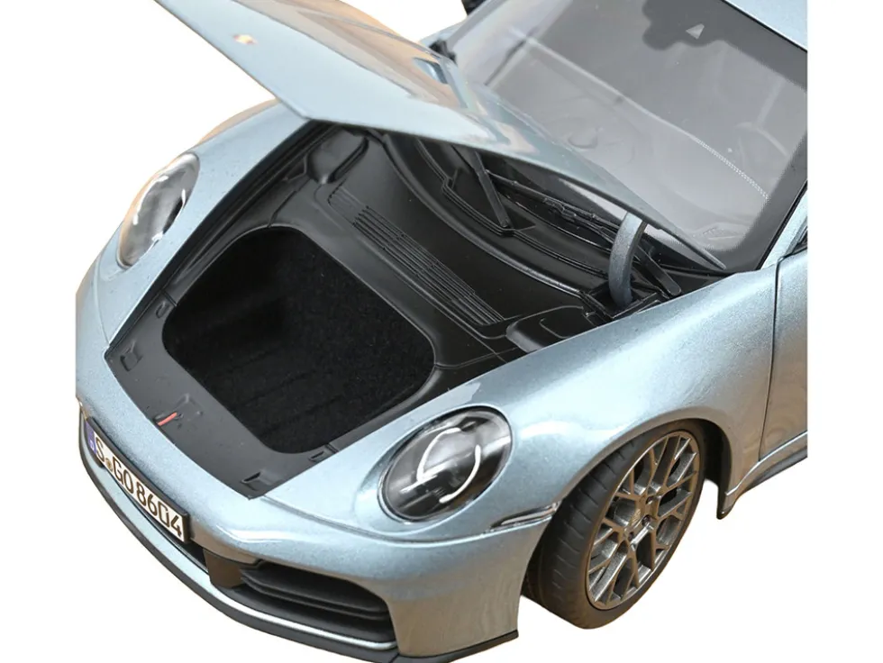 2024 Porsche 911 Carrera Polar Silver Metallic 1/18 Diecast Model Car by Norev