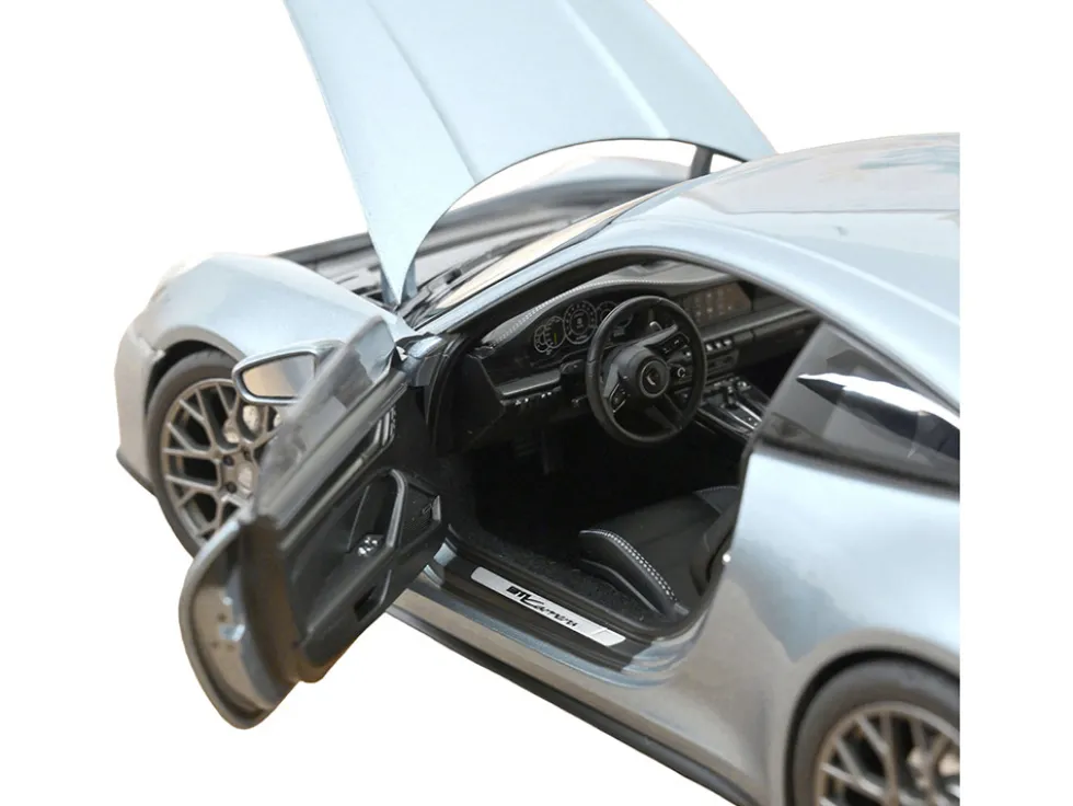 2024 Porsche 911 Carrera Polar Silver Metallic 1/18 Diecast Model Car by Norev
