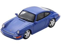 1992 Porsche 911 Carrera RS 3.6 Blue 1/64 Model Car by Spark
