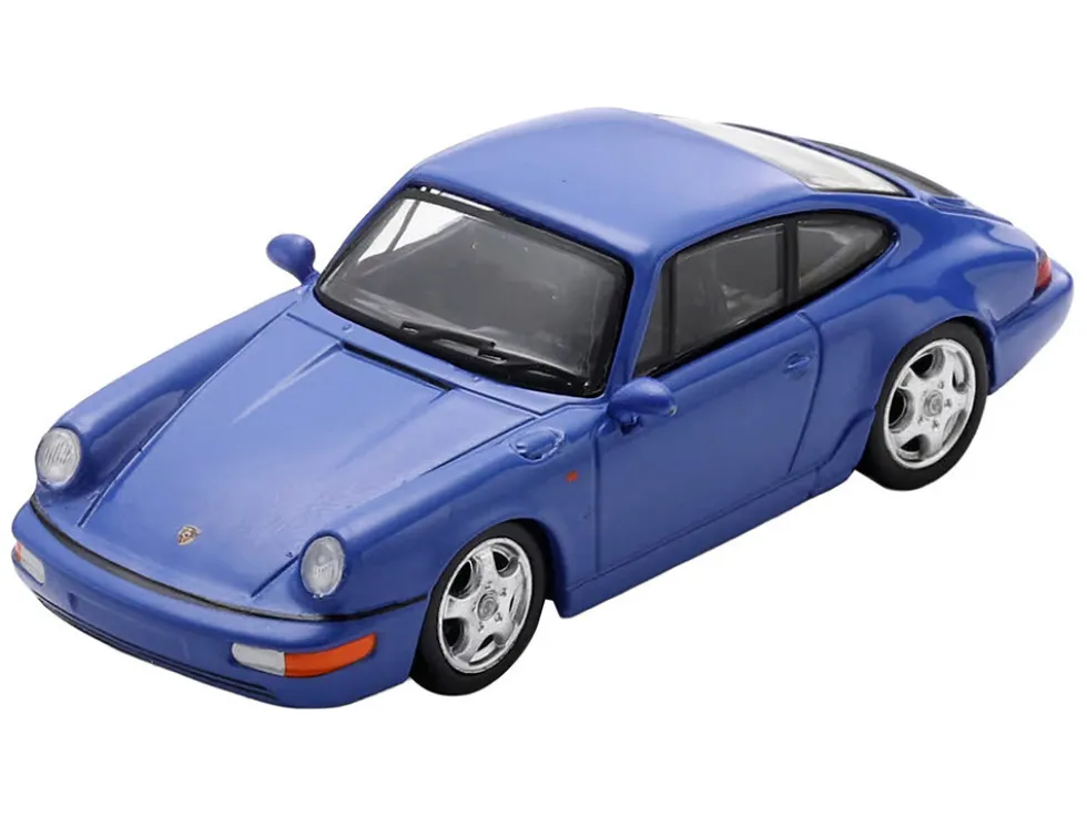 1992 Porsche 911 Carrera RS 3.6 Blue 1/64 Model Car by Spark