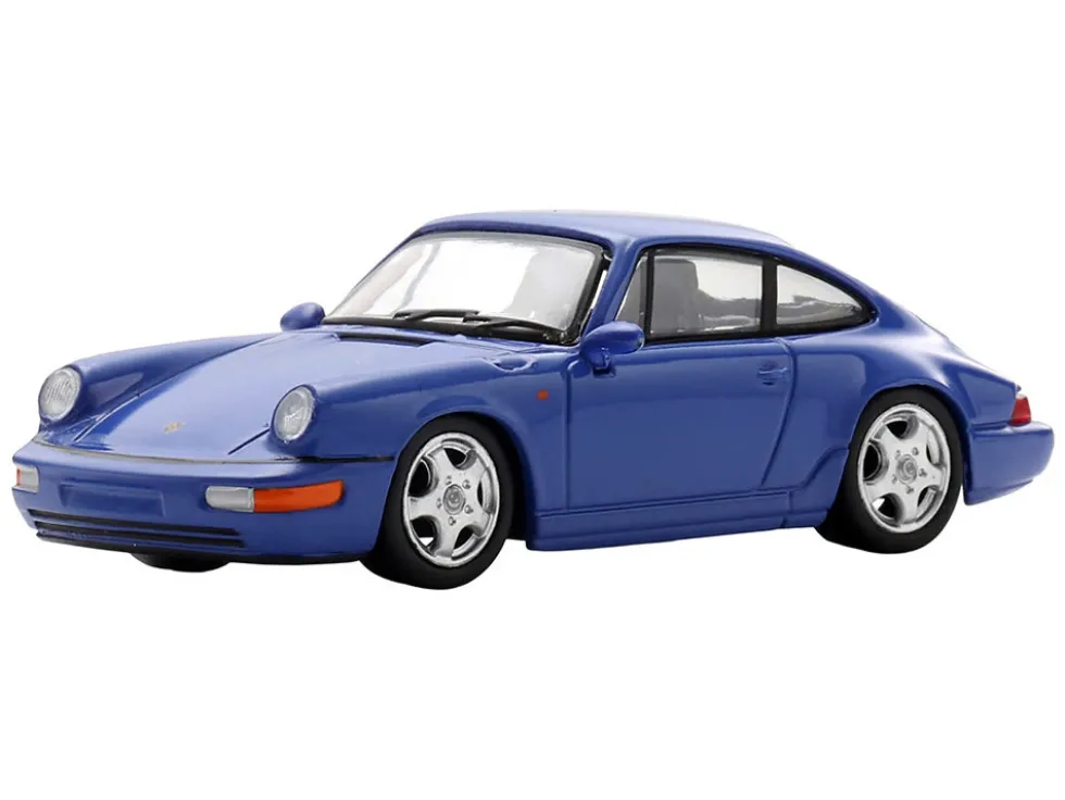 1992 Porsche 911 Carrera RS 3.6 Blue 1/64 Model Car by Spark