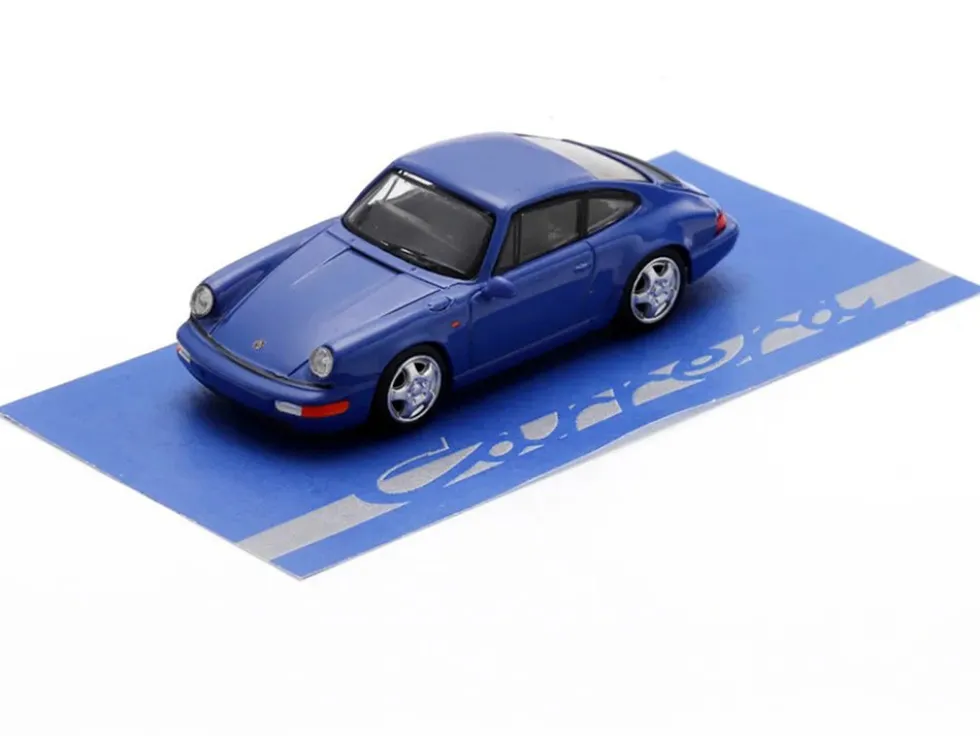 1992 Porsche 911 Carrera RS 3.6 Blue 1/64 Model Car by Spark