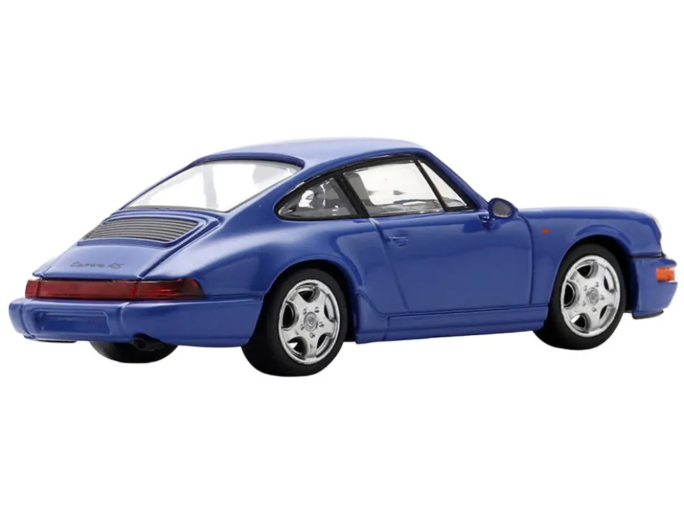 1992 Porsche 911 Carrera RS 3.6 Blue 1/64 Model Car by Spark
