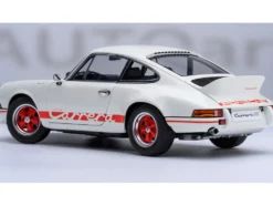 Porsche 911 Carrera 2.7 RS Grand Prix White with Red Stripes and Wheels 1/18 Model Car by Autoart