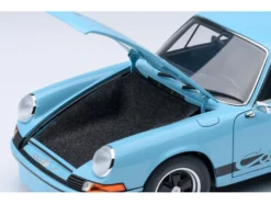 Porsche 911 Carrera 2.7 RS Gulf Blue with Black Stripes and Wheels 1/18 Model Car by Autoart