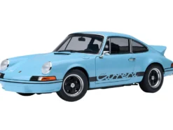 Porsche 911 Carrera 2.7 RS Gulf Blue with Black Stripes and Wheels 1/18 Model Car by Autoart