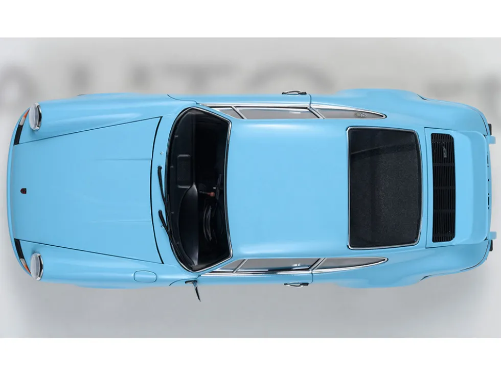 Porsche 911 Carrera 2.7 RS Gulf Blue with Black Stripes and Wheels 1/18 Model Car by Autoart