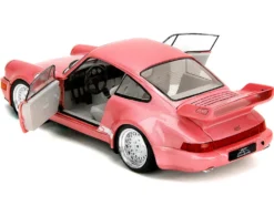 Porsche 911 Carrera RS (964) Pink Metallic with White Stripes
