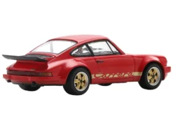 1974 Porsche 911 Carrera RS 3.0 Red with Gold Stripes 1/64 Model Car by Spark