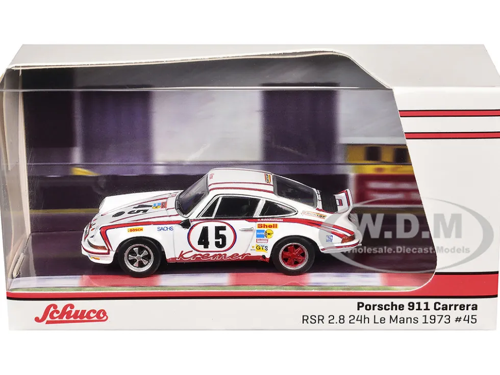 Porsche 911 Carrera RSR 2.8 #45 Erwin Kremer - Paul Keller - Clemens Schickentanz "Kremer Racing Team" GTS 3.0 Class Winner "24 Hours of Le Mans" (1973) "Collab64" Series 1/64 Diecast Model Car by Schuco & Tarmac Works