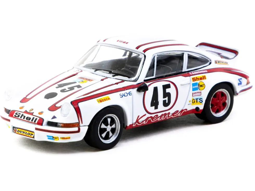 Porsche 911 Carrera RSR 2.8 #45 Erwin Kremer - Paul Keller - Clemens Schickentanz "Kremer Racing Team" GTS 3.0 Class Winner "24 Hours of Le Mans" (1973) "Collab64" Series 1/64 Diecast Model Car by Schuco & Tarmac Works
