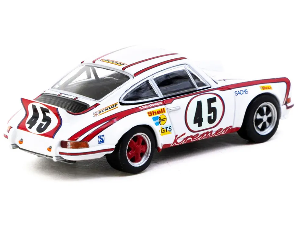 Porsche 911 Carrera RSR 2.8 #45 Erwin Kremer - Paul Keller - Clemens Schickentanz "Kremer Racing Team" GTS 3.0 Class Winner "24 Hours of Le Mans" (1973) "Collab64" Series 1/64 Diecast Model Car by Schuco & Tarmac Works