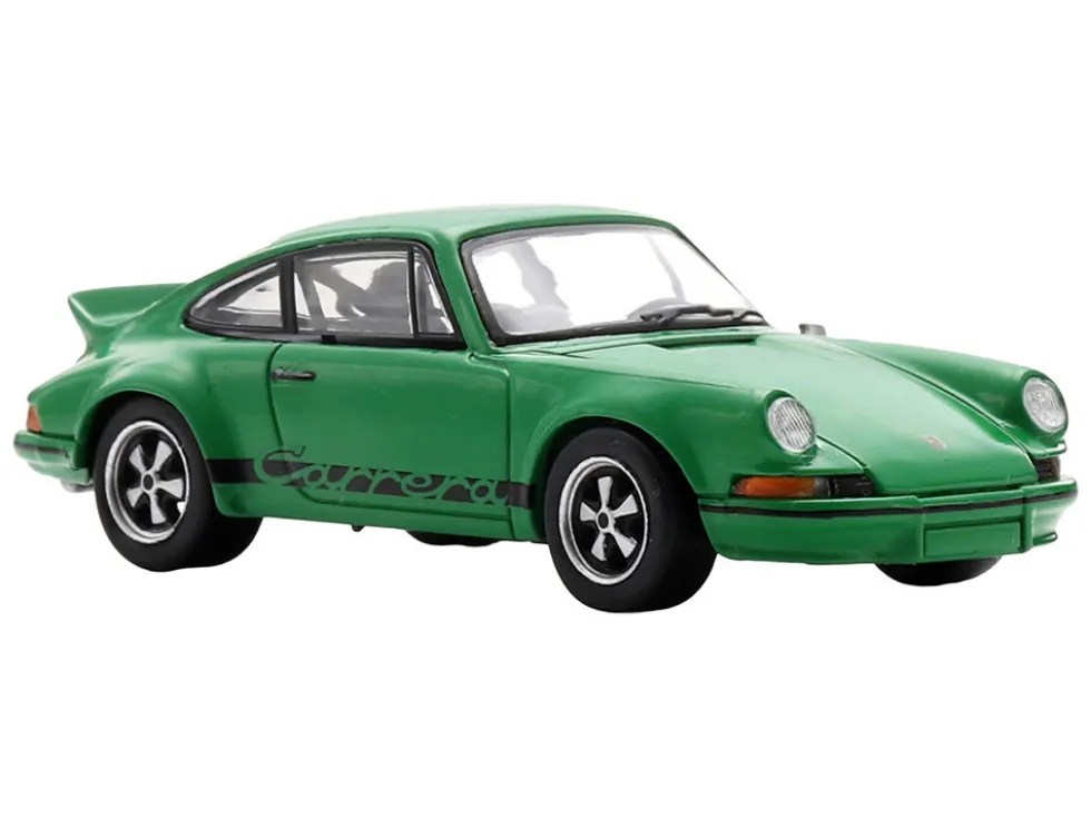 1973 Porsche 911 Carrera RSR 2.8 Green with Black Stripes 1/64 Model Car by Spark