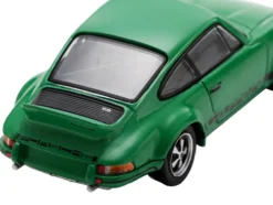 1973 Porsche 911 Carrera RSR 2.8 Green with Black Stripes 1/64 Model Car by Spark