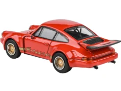 Porsche 911 Carrera RSR 3.0 Guards Red with Gold Stripes and Wheels 1/64 Diecast Model Car by Paragon Models