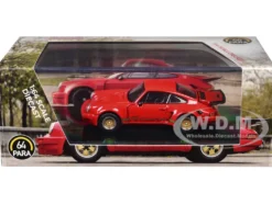 Porsche 911 Carrera RSR 3.0 Guards Red with Gold Stripes and Wheels 1/64 Diecast Model Car by Paragon Models