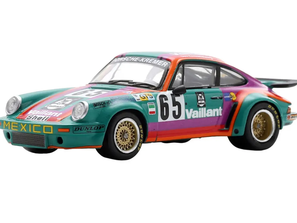 Porsche 911 Carrera RSR #65 Juan Carlos Bolanos - Andres Contreras - Billy Sprowls "Porsche Kremer Racing Team" "24 Hours of Le Mans" (1975) 1/64 Model Car by Spark