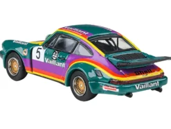 1975 Porsche 911 Carrera RSR 3.0 #5 "Kremer Racing - Vaillant" Green with Stripes 1/64 Diecast Model Car by Paragon Models