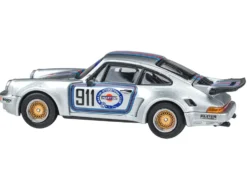 Porsche 911 Carrera RSR 3.0 "Martini Racing" Silver Metallic with Stripes 1/64 Diecast Model Car by Paragon Models