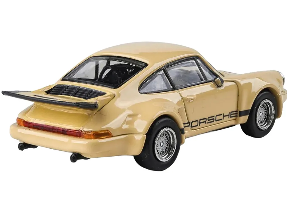 Porsche 911 Carrera RSR 3.0 Sahara Beige with Black Stripes 1/64 Diecast Model Car by Paragon Models