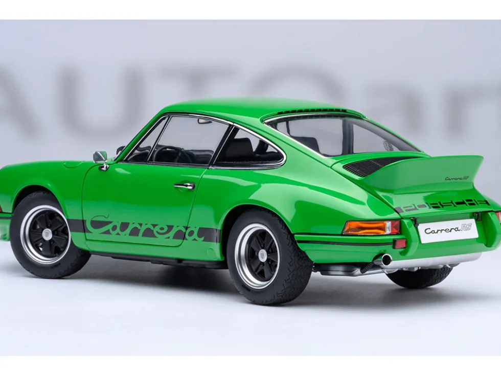 Porsche 911 Carrera 2.7 RS Viper Green with Black Stripes and Wheels 1/18 Model Car by Autoart