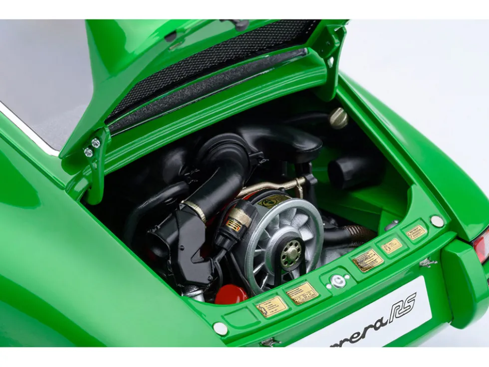 Porsche 911 Carrera 2.7 RS Viper Green with Black Stripes and Wheels 1/18 Model Car by Autoart