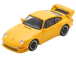 1995 Porsche 911 Carrera RS 3.8 Yellow 1/64 Model Car by Spark