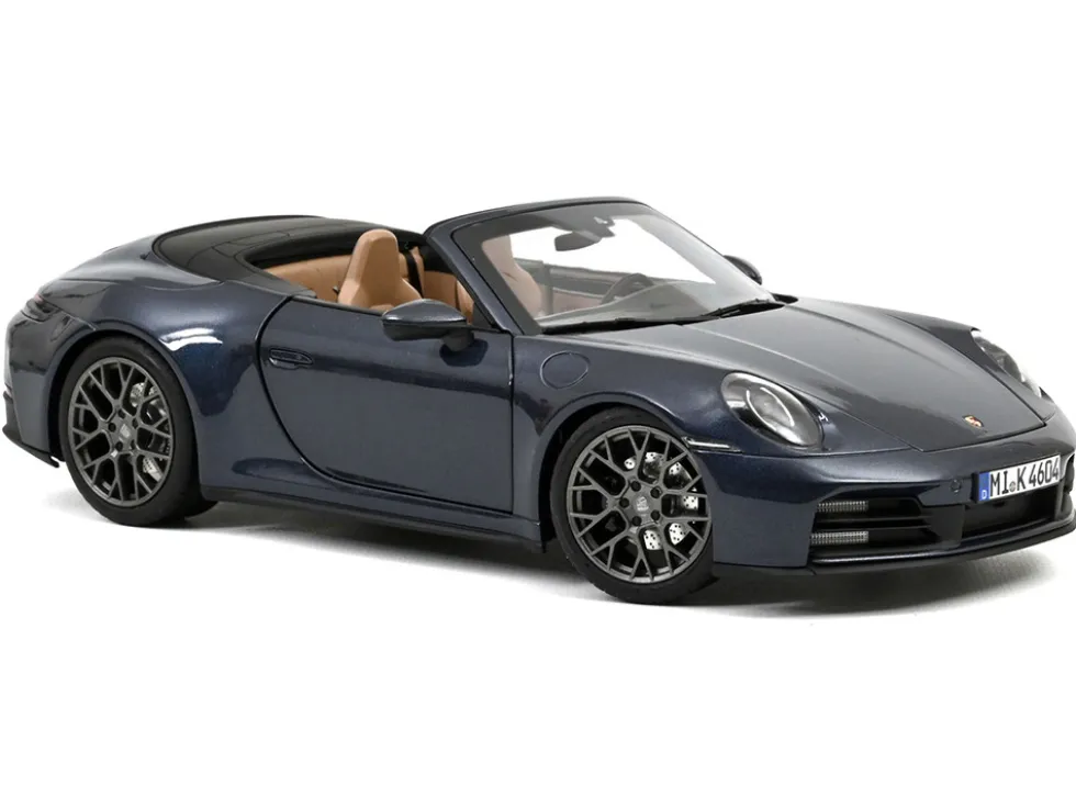 2024 Porsche 911 Carrera S Cabriolet Yachting Blue Metallic 1/18 Diecast Model Car by Norev
