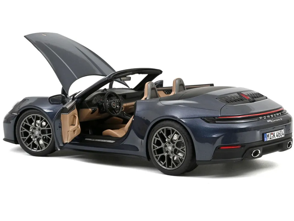 2024 Porsche 911 Carrera S Cabriolet Yachting Blue Metallic 1/18 Diecast Model Car by Norev