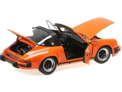 1983 Porsche 911 Carrera Targa 3.2 Orange 1/18 Diecast Model Car by Minichamps