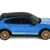 Porsche Cayenne Turbo GT Blue with Black Top and Gold Stripes 1/64 Diecast Model Car by Trends Hobby