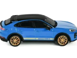 Porsche Cayenne Turbo GT Blue with Black Top and Gold Stripes 1/64 Diecast Model Car by Trends Hobby