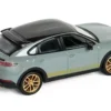 Porsche Cayenne Turbo GT Gray with Black Top and Gold Stripes 1/64 Diecast Model Car by Trends Hobby