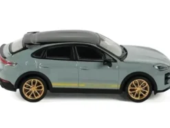Porsche Cayenne Turbo GT Gray with Black Top and Gold Stripes 1/64 Diecast Model Car by Trends Hobby
