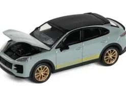 Porsche Cayenne Turbo GT Gray with Black Top and Gold Stripes 1/64 Diecast Model Car by Trends Hobby
