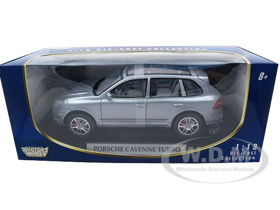 2008 Porsche Cayenne Turbo Silver 1/18 Diecast Model Car Motormax 73179