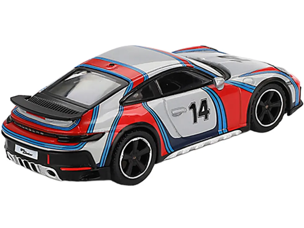 Porsche 911 Dakar #14 "Rally 1978" Ice Gray Metallic Limited Edition 1/64 Diecast Model Car by Mini GT